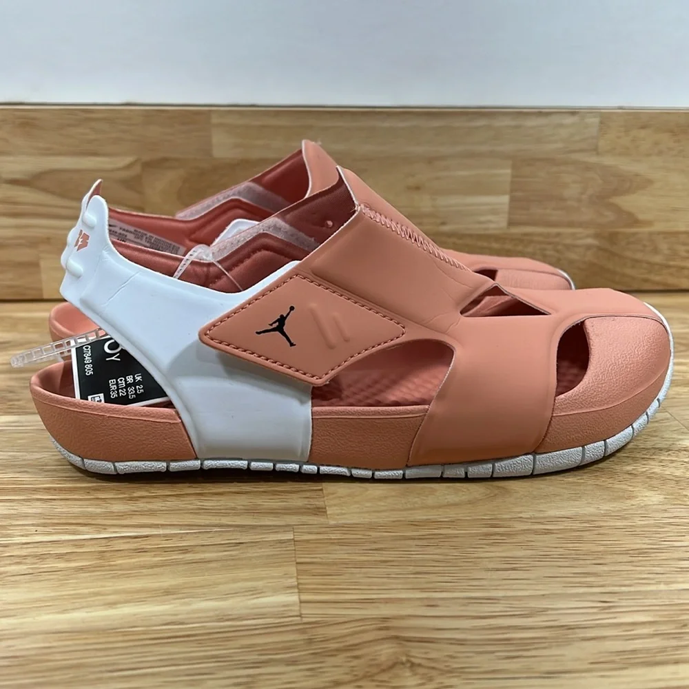 NEW Air Jordan 3Y Peach Pink White Sandal‎ Shoes